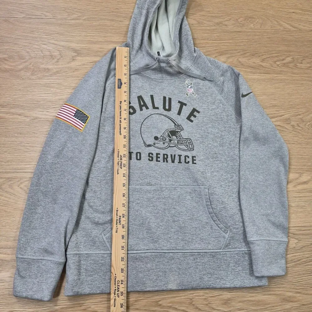Nike Cleveland Browns Salute To Service Sweatshirt Hoodie Womens L Pullover